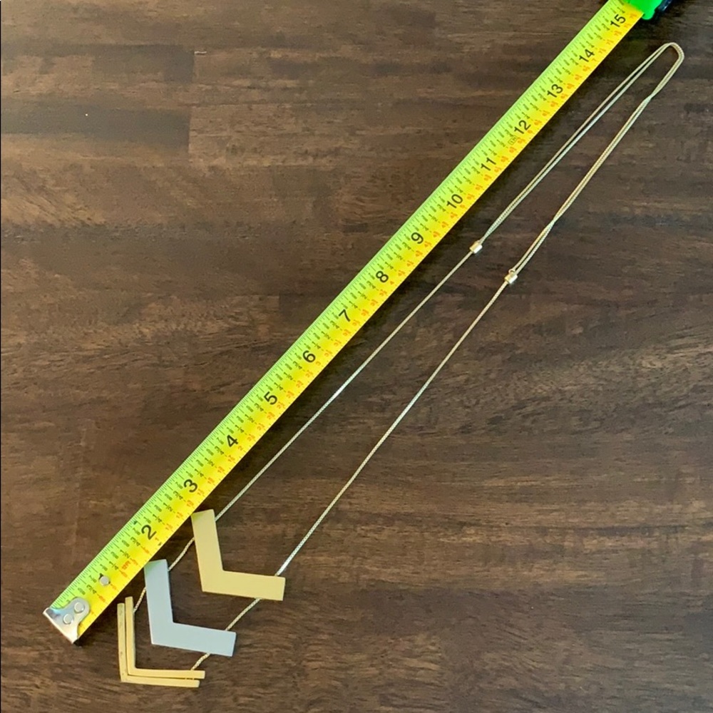 Madewell mixed metal chevron adjustable necklace